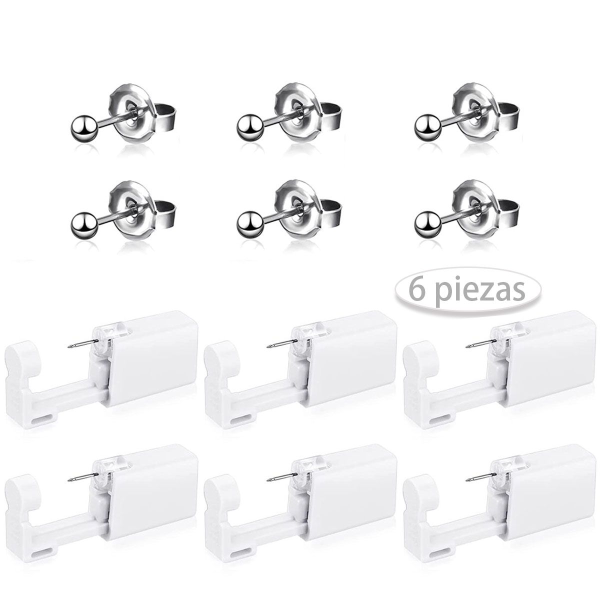 EDWINAYY - Mini Aros Acero Quirúrgico Piedra Circónpistola Perforadora