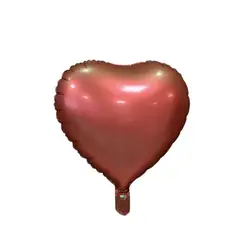 GENERICO - Globo Corazón Cromado Bronce 52x43cm