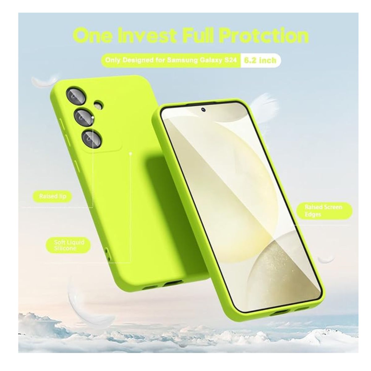 GENERICO - Carcasas Silicona Color Para Samsung Galaxy S24 - Verde Lima