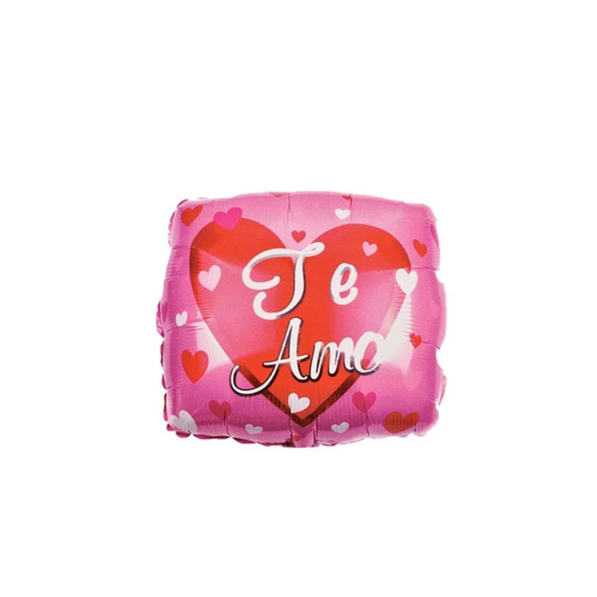 GENERICO - Globo Metálico Cuadrado Te Amo Rosa 45 Cm