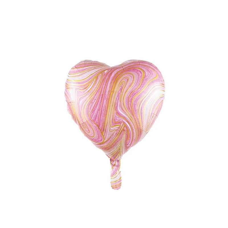 GENERICO - Globo Metálico Corazón Ágata 45cm Color Aleatorio