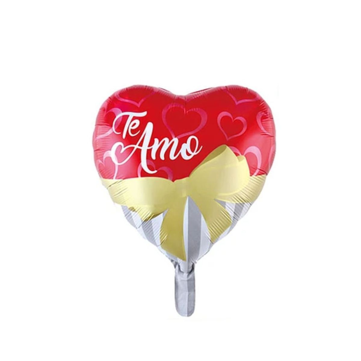 GENERICO - Globo Metálico Corazón Con Lazo Te Amo 45 Cm