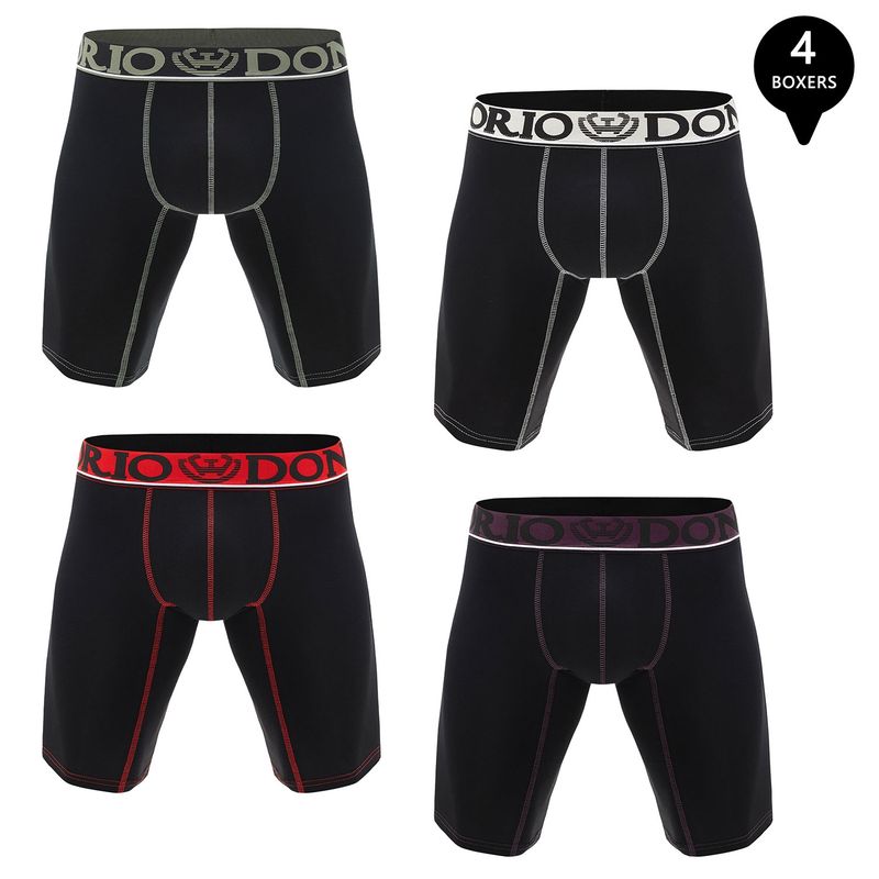 GIOVACCHINO - Pack de 4 Boxer Largo Algodón Hombre