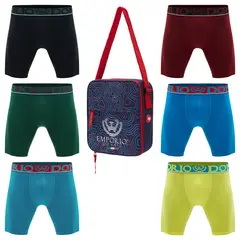 GIOVACCHINO - Pack de 6 Boxer Largo Algodón Hombre Con Bolso Regalo