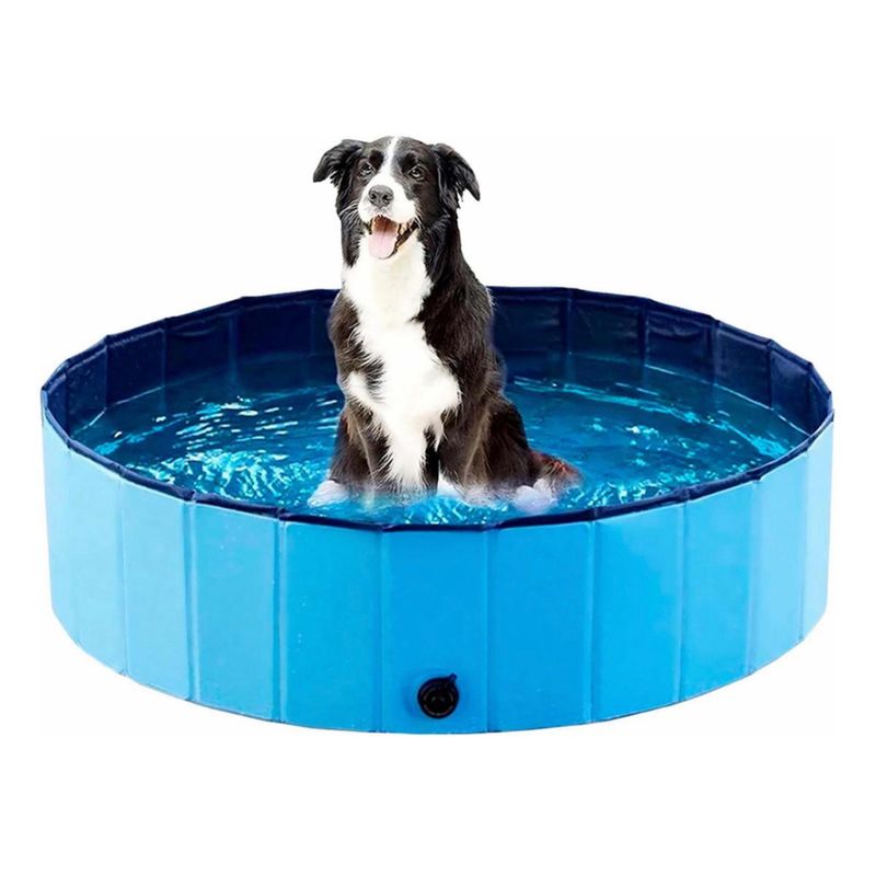 GENERICO - Piscina Plegable Para Mascotas Perro Ducha Verano 80x20cm