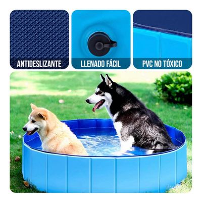 Imagen 2 del producto Piscina Plegable Para Mascotas Perro Ducha Verano 100x30cm