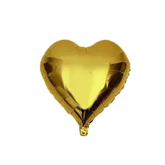 GENERICO - Globo Metalico Corazón Oro 2pcs 9 Pulgadas