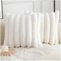 Pack funda de cojin piel de oveja sintetica 4545cm - Blanco