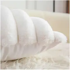 GENERICO - Pack funda de cojin piel de oveja sintetica 4545cm - Blanco