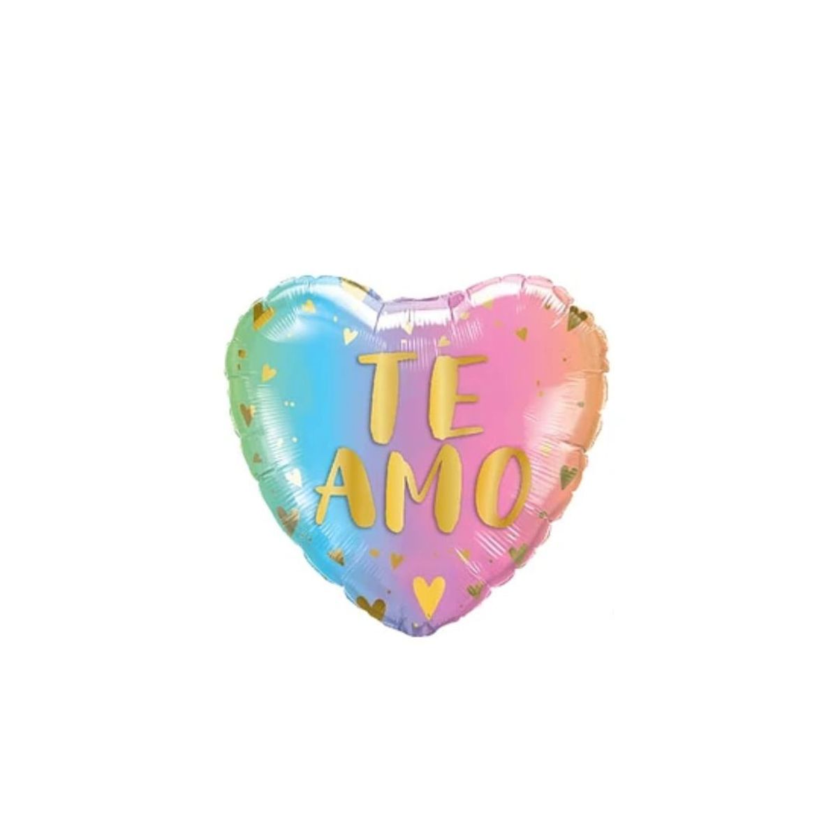 GENERICO - Globo Metálico Corazón Multicolor Te Amo 45Cm