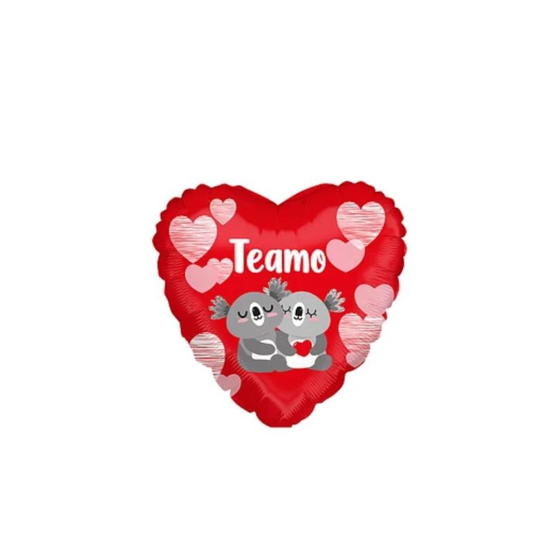 GENERICO - Globo Metálico Corazón Pareja De Koalas 45cm