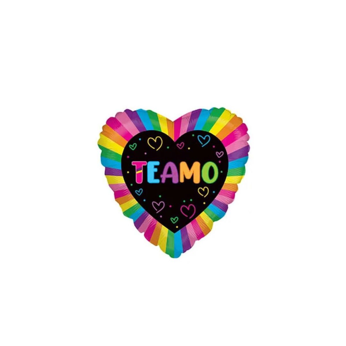 GENERICO - Globo Metálico Corazón Multicolor Te Amo 45Cm