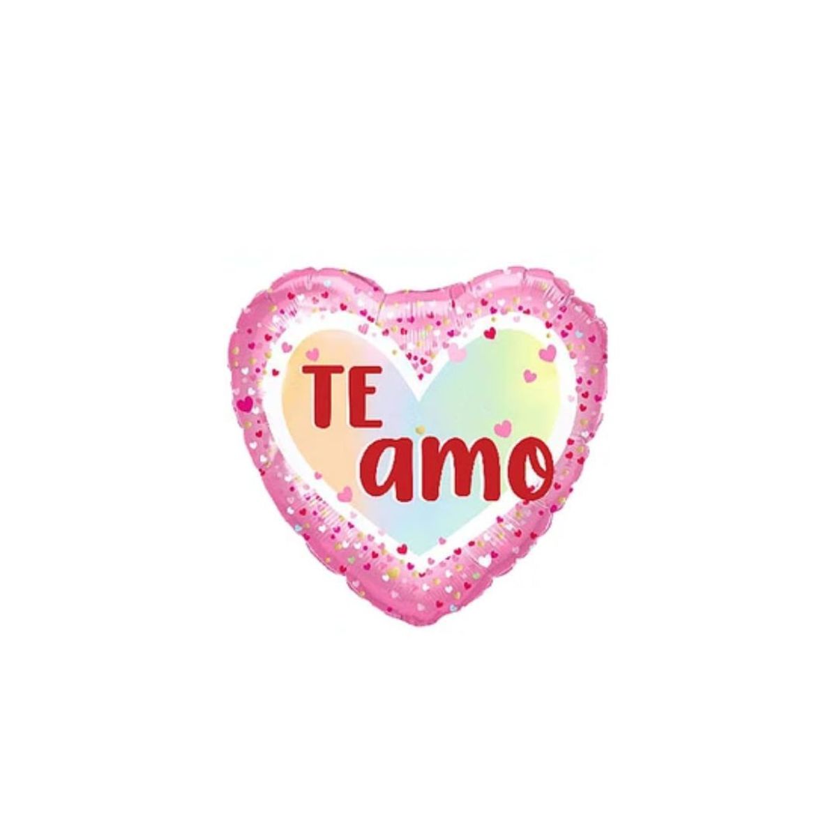 GENERICO - Globo Metálico Corazón Rosa Te Amo 45cm