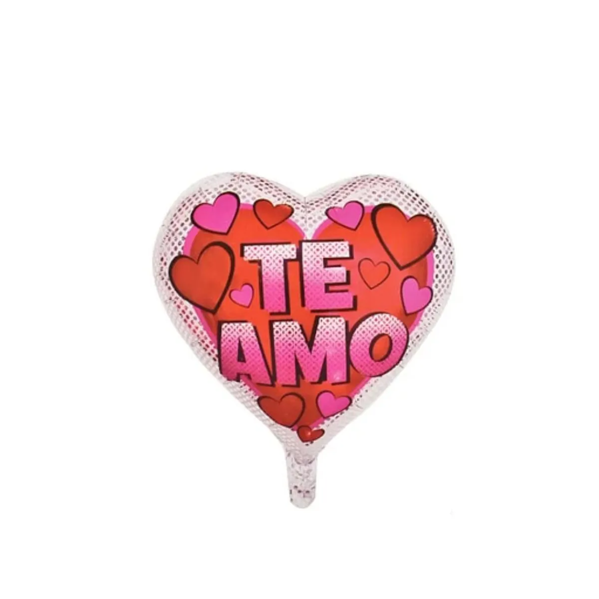 GENERICO - Globo Metálico Corazón Te Amo Blanco 45 Cm