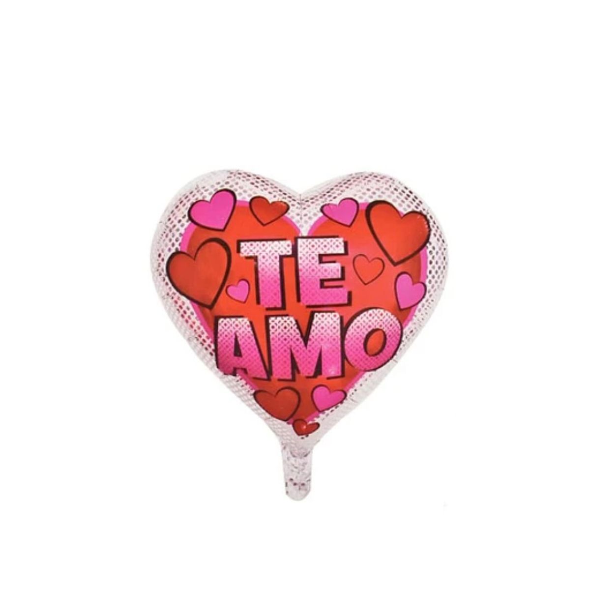 GENERICO - Globo Metálico Corazón Te Amo Blanco 45 Cm