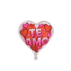 GENERICO - Globo Metálico Corazón Te Amo Blanco 45 Cm