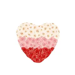 GENERICO - Globo Metalico Corazón Blanco Y Rojo 45cm