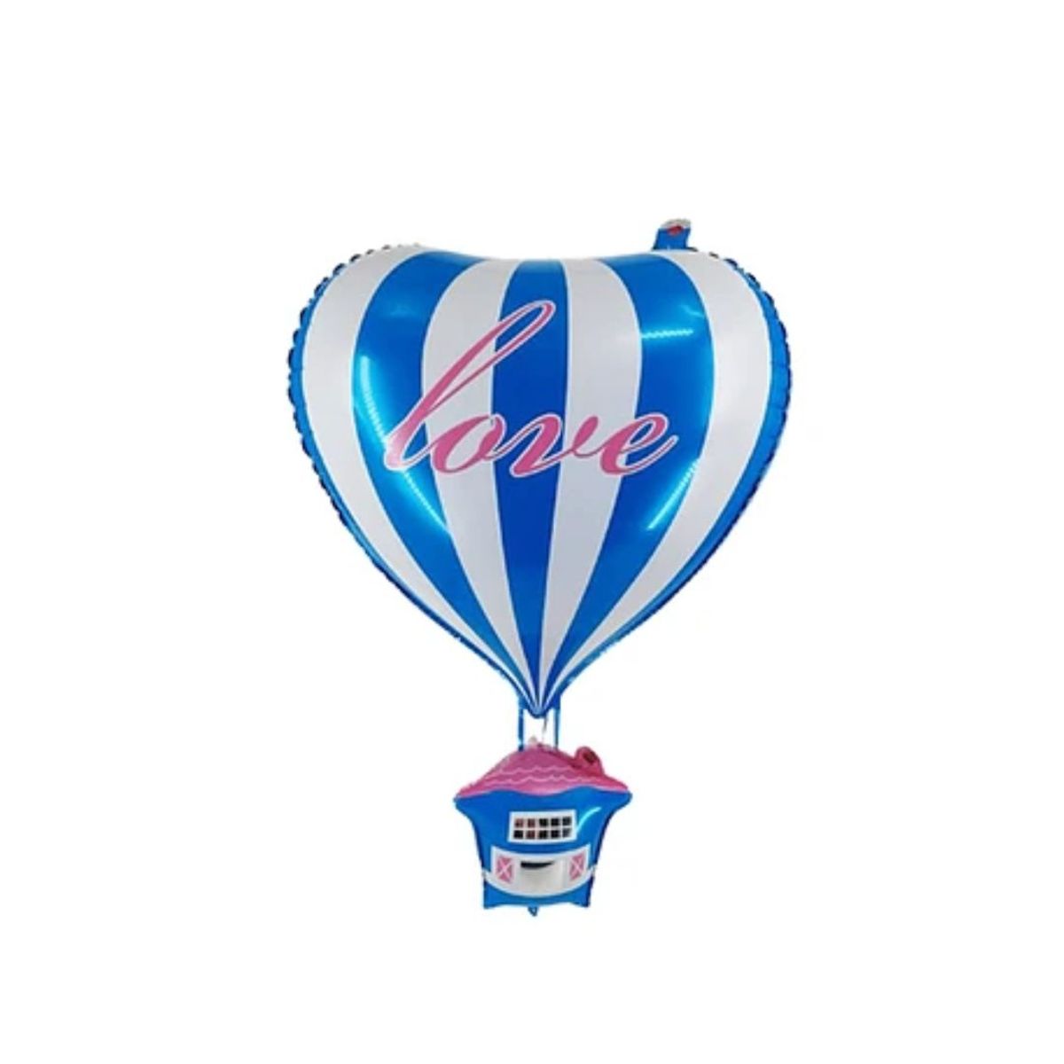 GENERICO - Globo Metalico Aerostático Love Azul Y Blanco 42x82cm