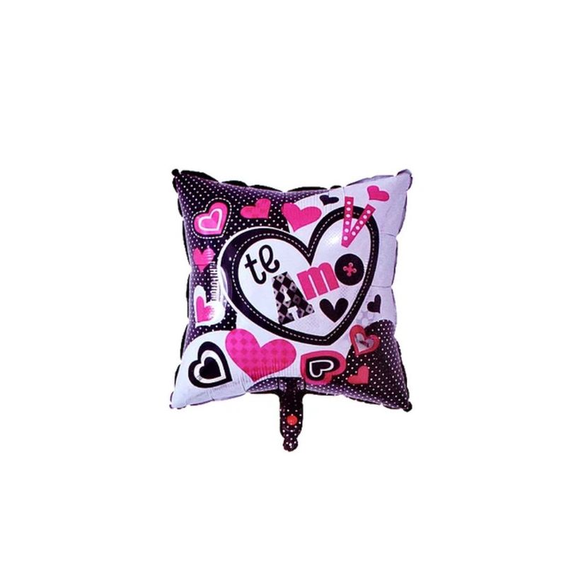 GENERICO - Globo Metálico Cuadrado Te Amo 54x45cm