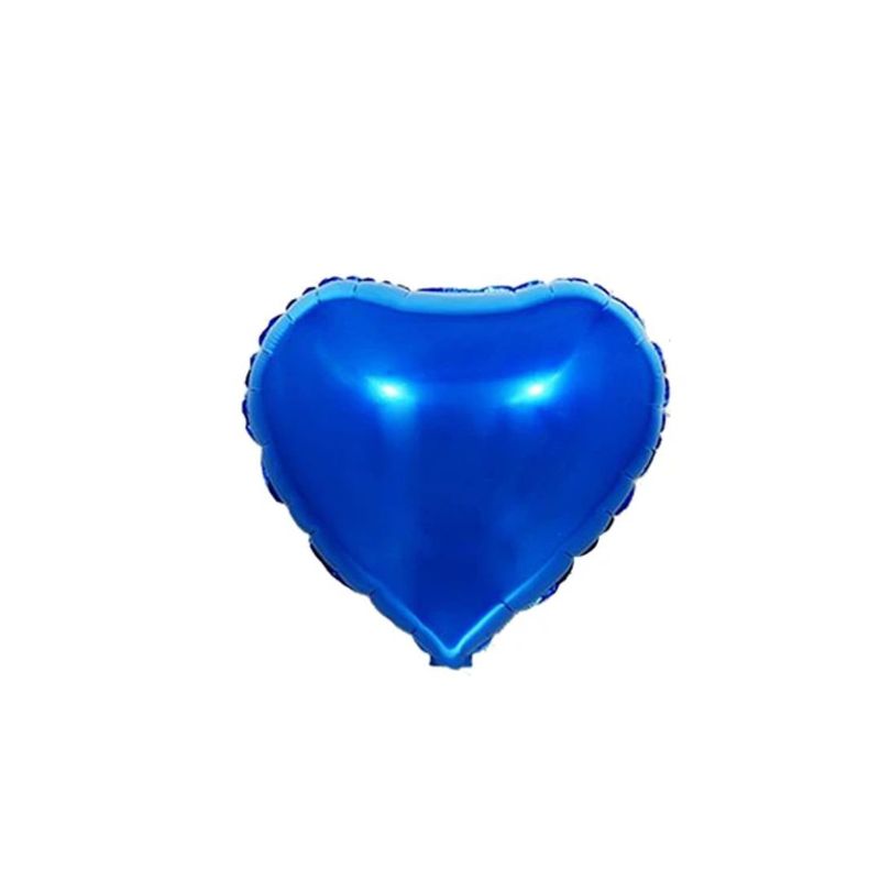 GENERICO - Globo Metálico Corazón Azul 8pcs 12cm