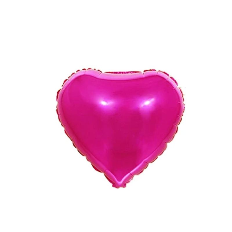 GENERICO - Globo Metálico Corazón Fucsia 8pcs 12cm