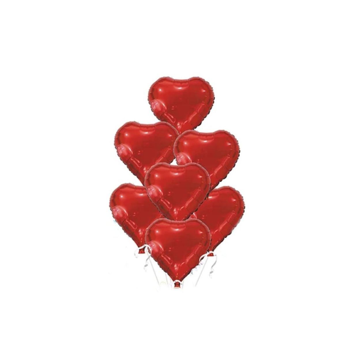 GENERICO - Set De Globos Corazón Rojo 7pcs 45cm