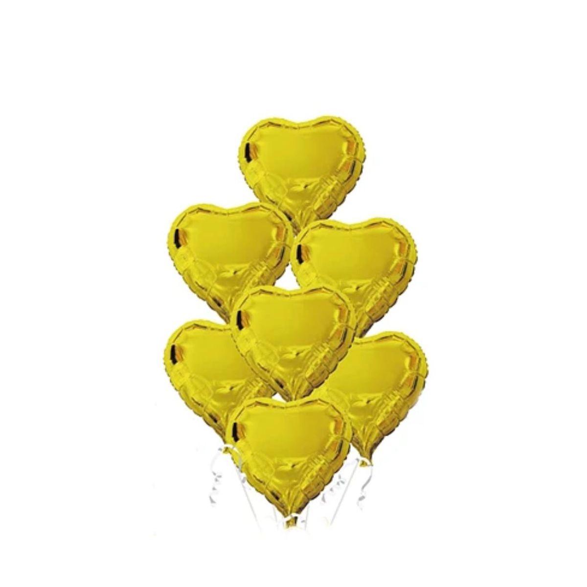 GENERICO - Set De Globos Corazón Dorado 7pcs 45cm