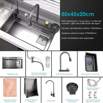 Imagen 2 del producto Lavaplatos Multifuncional Acero Inoxidable 68 x 46cm