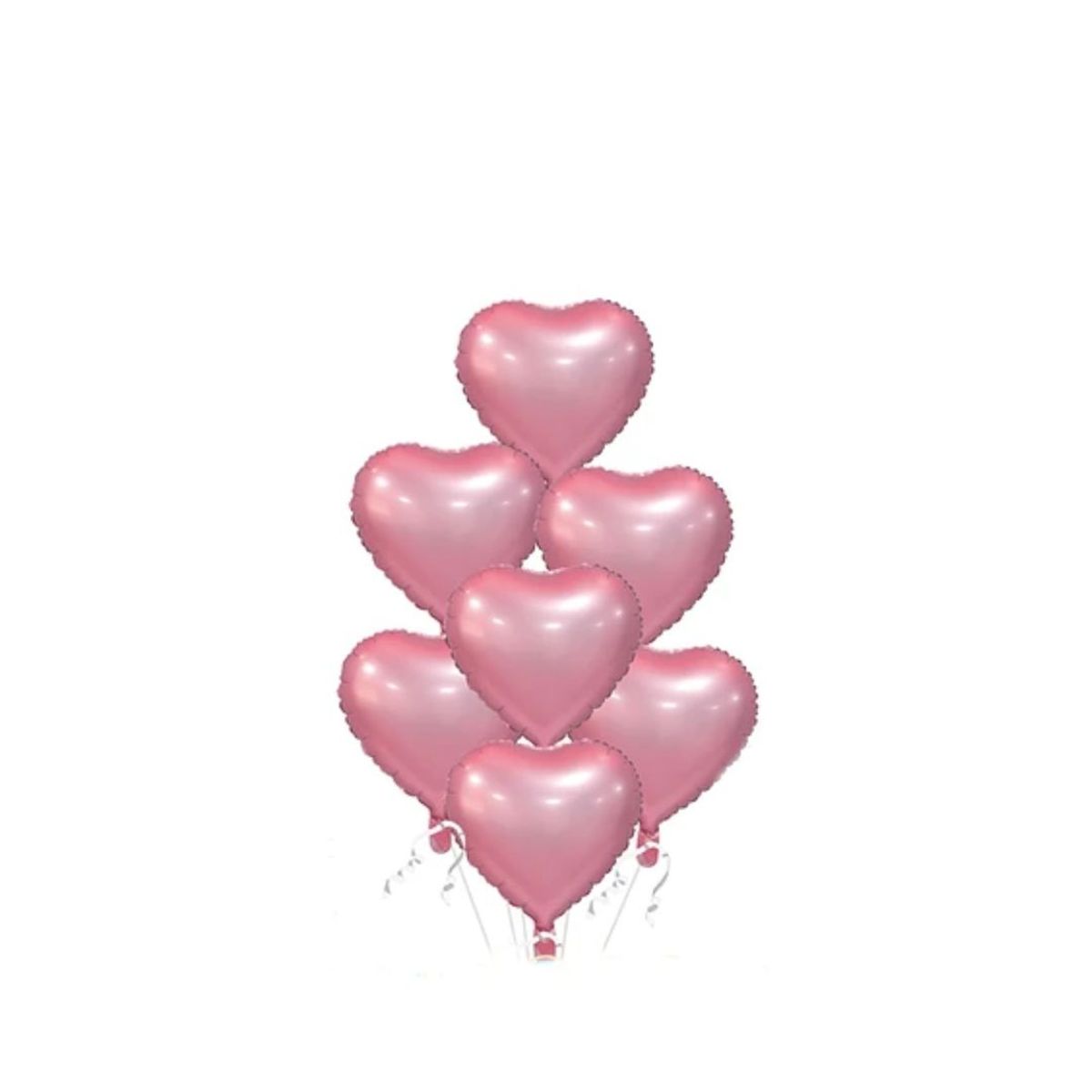 GENERICO - Set De Globos Corazón Rosa 7pcs 45cm