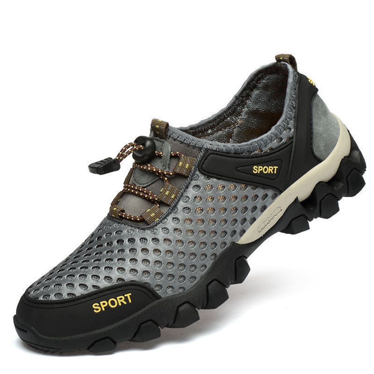 DANWEILE - Zapatillas Transpirable Deportivas Playa Senderismo Trekking - gris