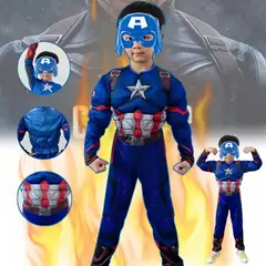 EDWINAYY - Ropa Infantil Capitán América Máscara No Luminosa