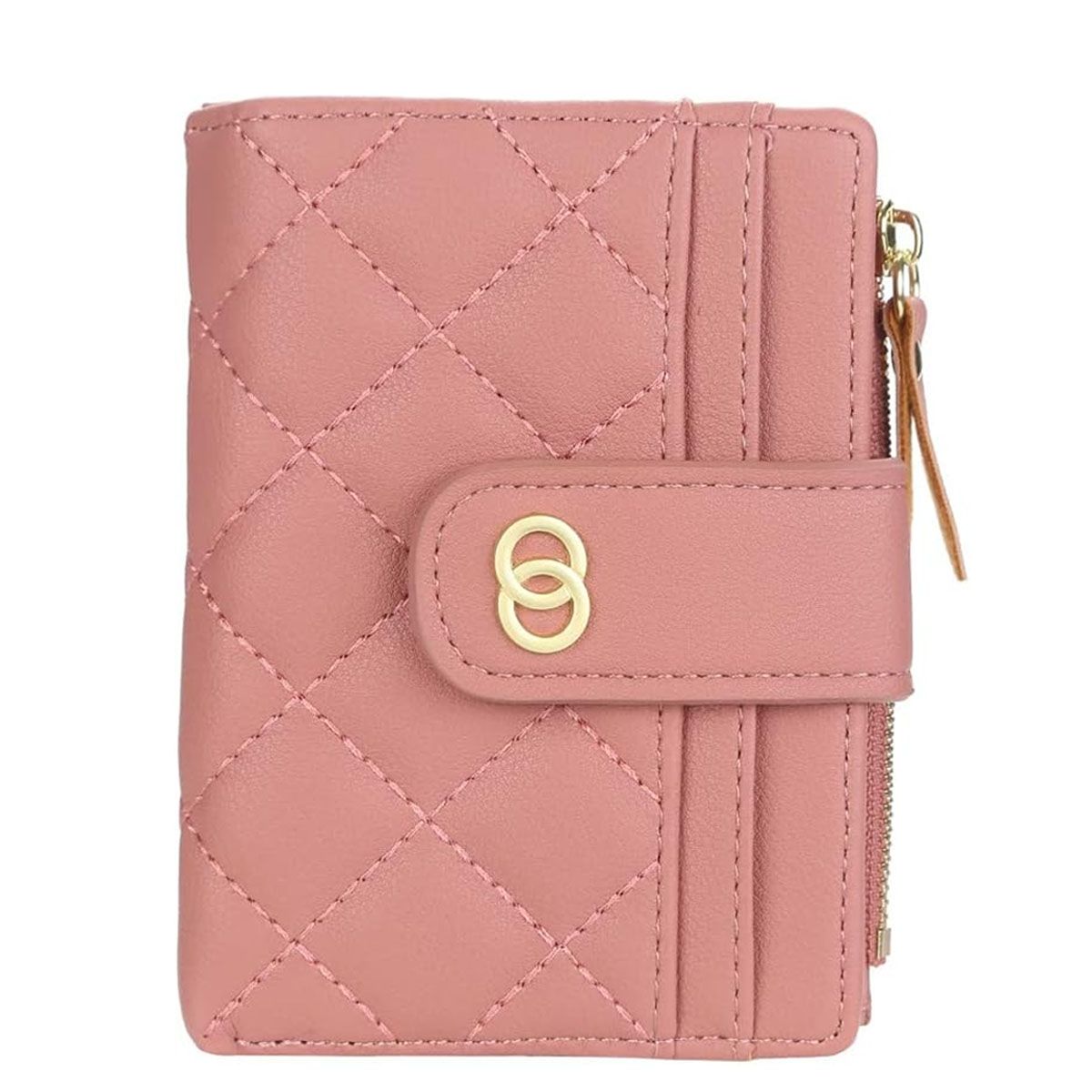 EDWINAYY - Billetera Tarjetero Plegable Con Cremallera A Cuadros Mujer