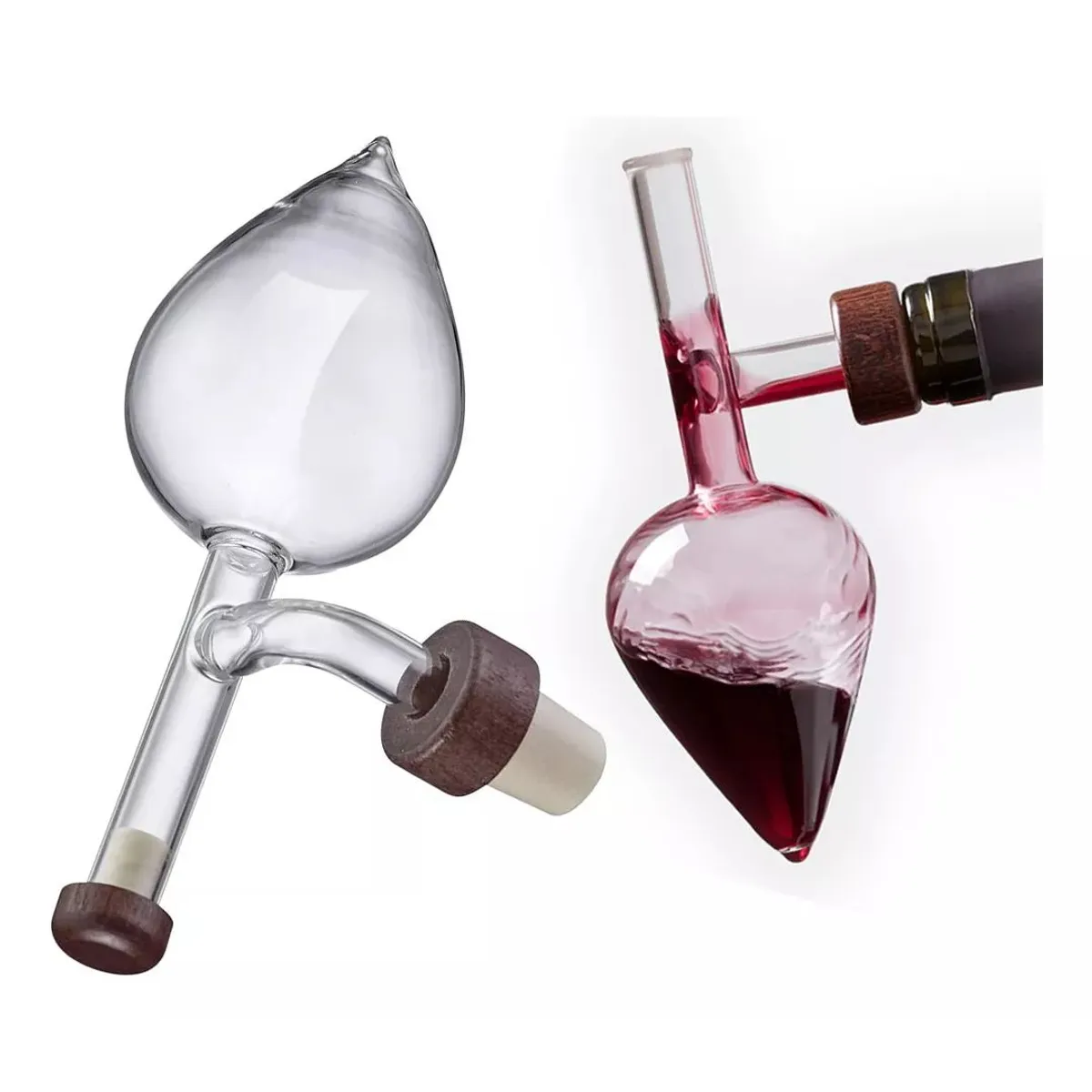 KUANGYE - Aireador De Vinos Oxigenador Vidrio Decantador Gota Cristal