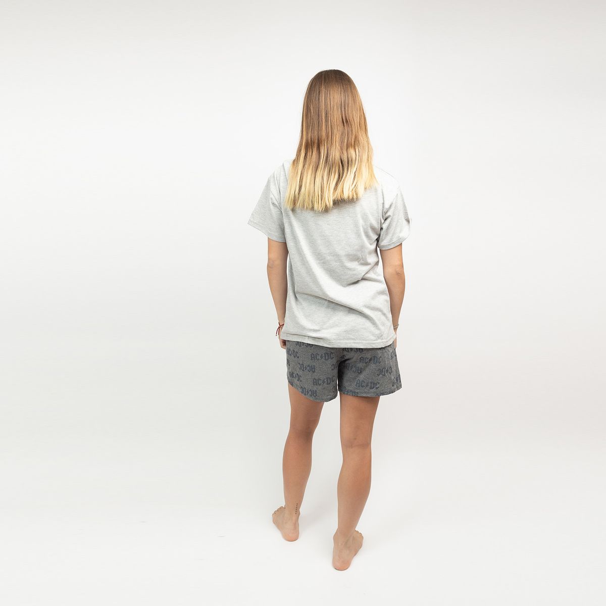AC DC - Pijama Mujer Print Gris Ac/Dc