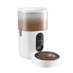 SMART TEK - Dispensador Wi-Fi de alimento P mascotas con cámara y micro Blanco