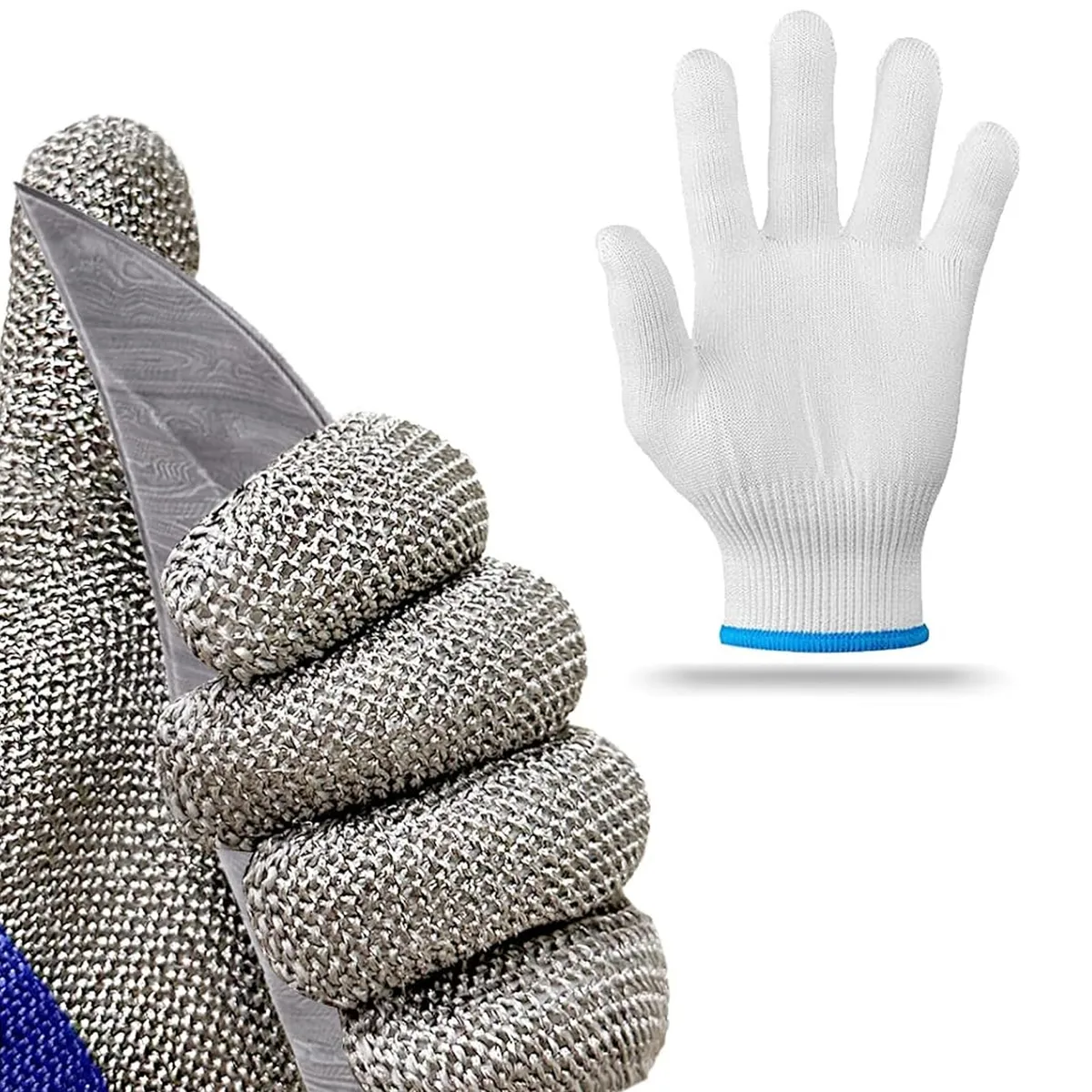 GENERICO - Guante Anticorte Talla L Acero Inoxidable