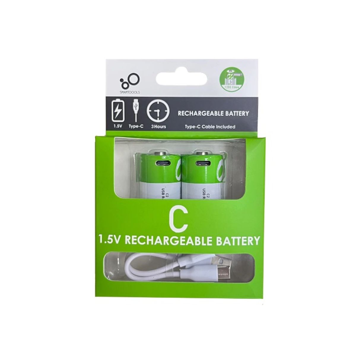 GENERICO - Pilas Recargables tipo C 2uds