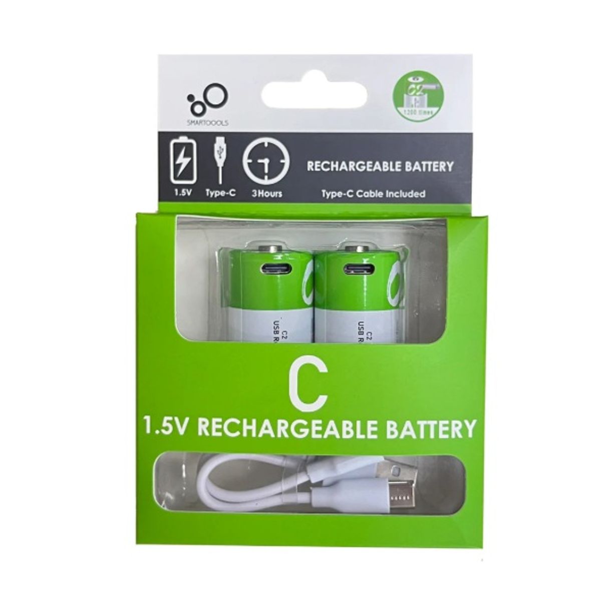 GENERICO - Pilas Recargables tipo C 2uds