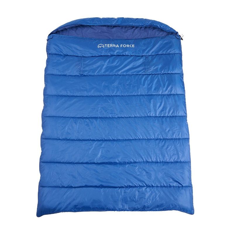 TERRA FORCE - SACO DE DORMIR DOBLE CLIMA FRÍO AZUL