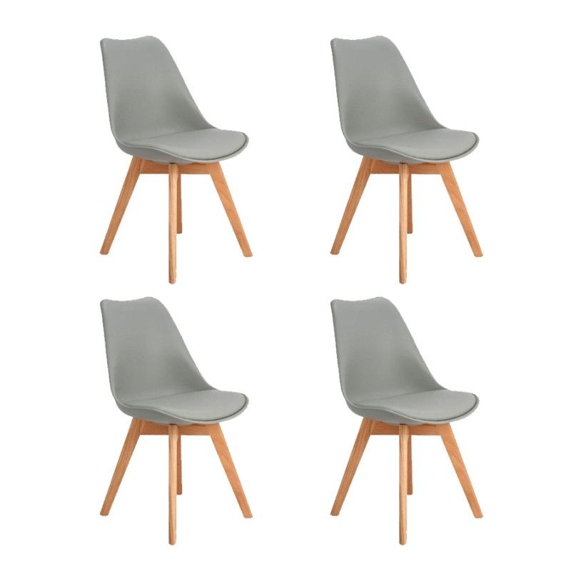 GENERICO - Pack 4 Sillas Tulip Gris
