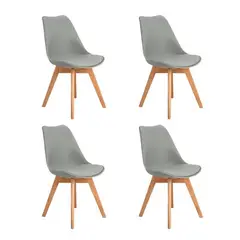 GENERICO - Pack 4 Sillas Tulip Gris