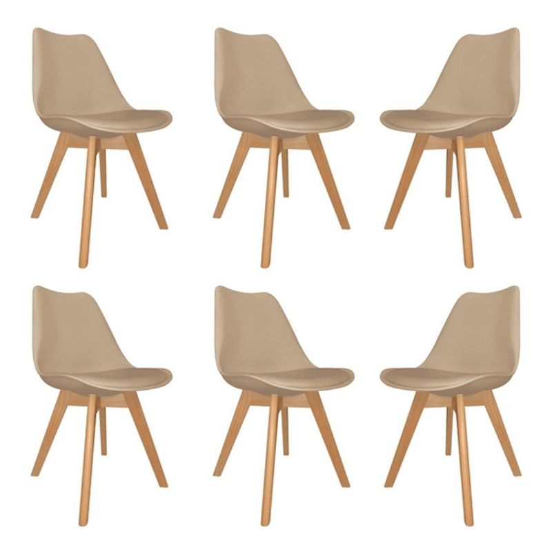 GENERICO - Pack 6 Sillas Tulip Beige