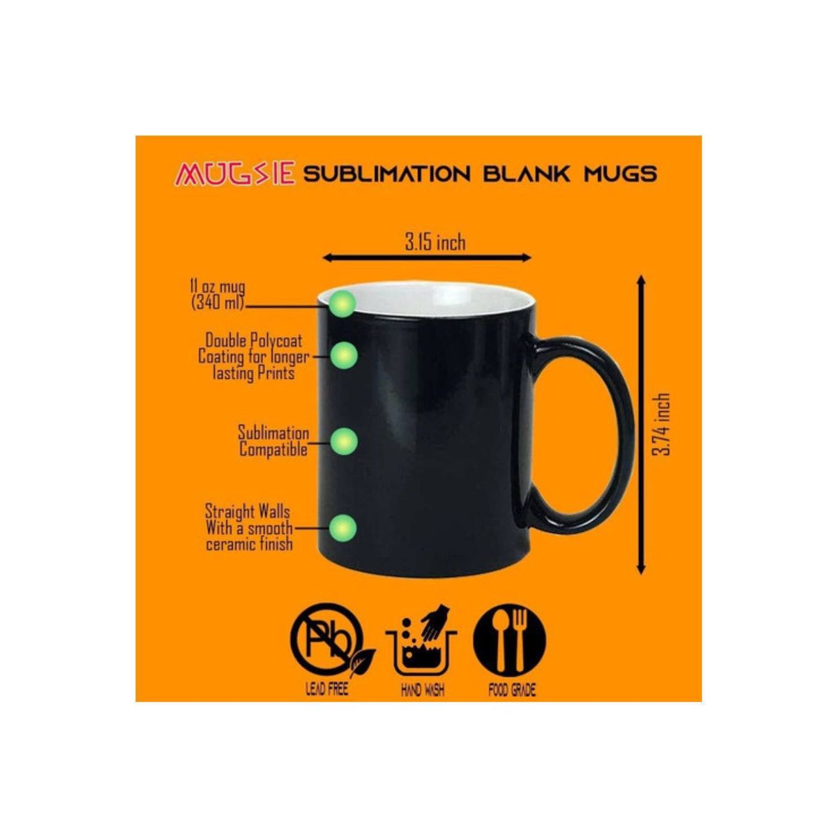 GENERICO - Caja 48 Tazones Mágicos Estampar Sublimación + Cajas