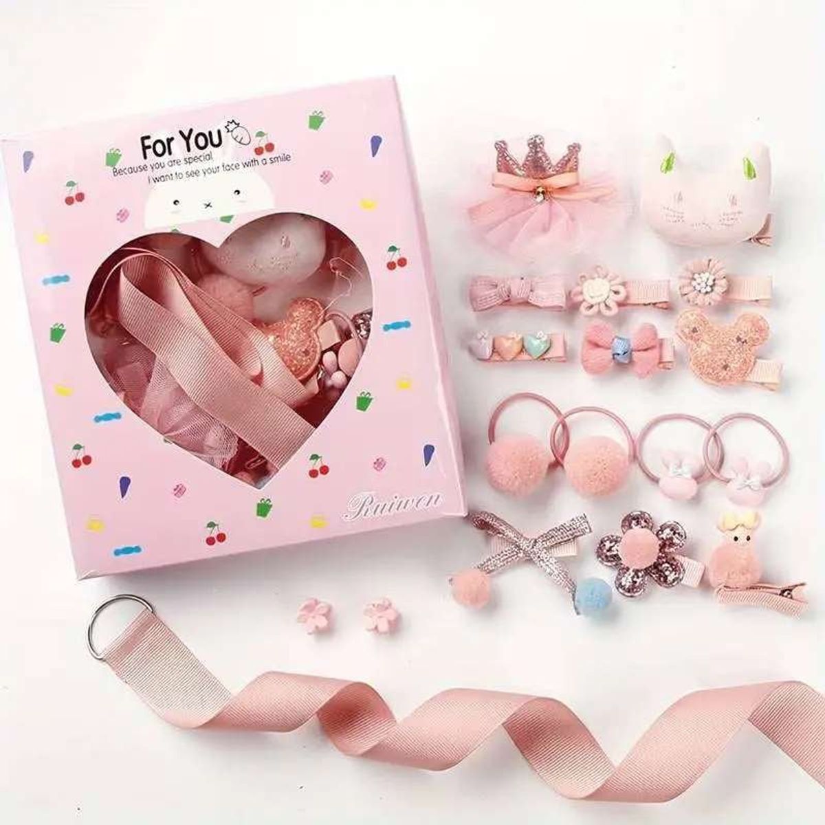 GENERICO - Set caja accesorios para cabello para niña