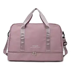 GENERICO - Bolsa Gran Capacidad Para Viajes Bolsa Deportiva De Mano Rosa