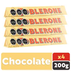 TOBLERONE - Chocolate Toblerone® Leche Con Nougat De Miel Almendra 200g x4