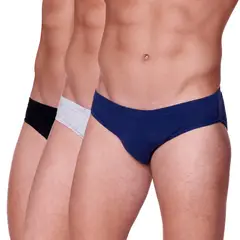 BAZIANI - Pack 3 Slip Algodón Lycra 5409