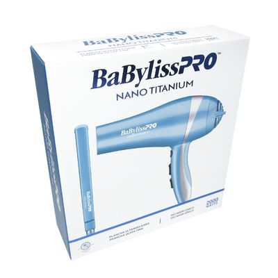 Imagen 2 del producto Kit plancha 25mm y secador 1850w celeste Babylisspro