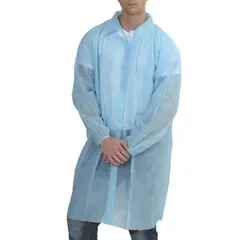 BOTICAMED - Cotona visita tela con velcro Cleancarrier - Pack 10 - Celeste - XXL