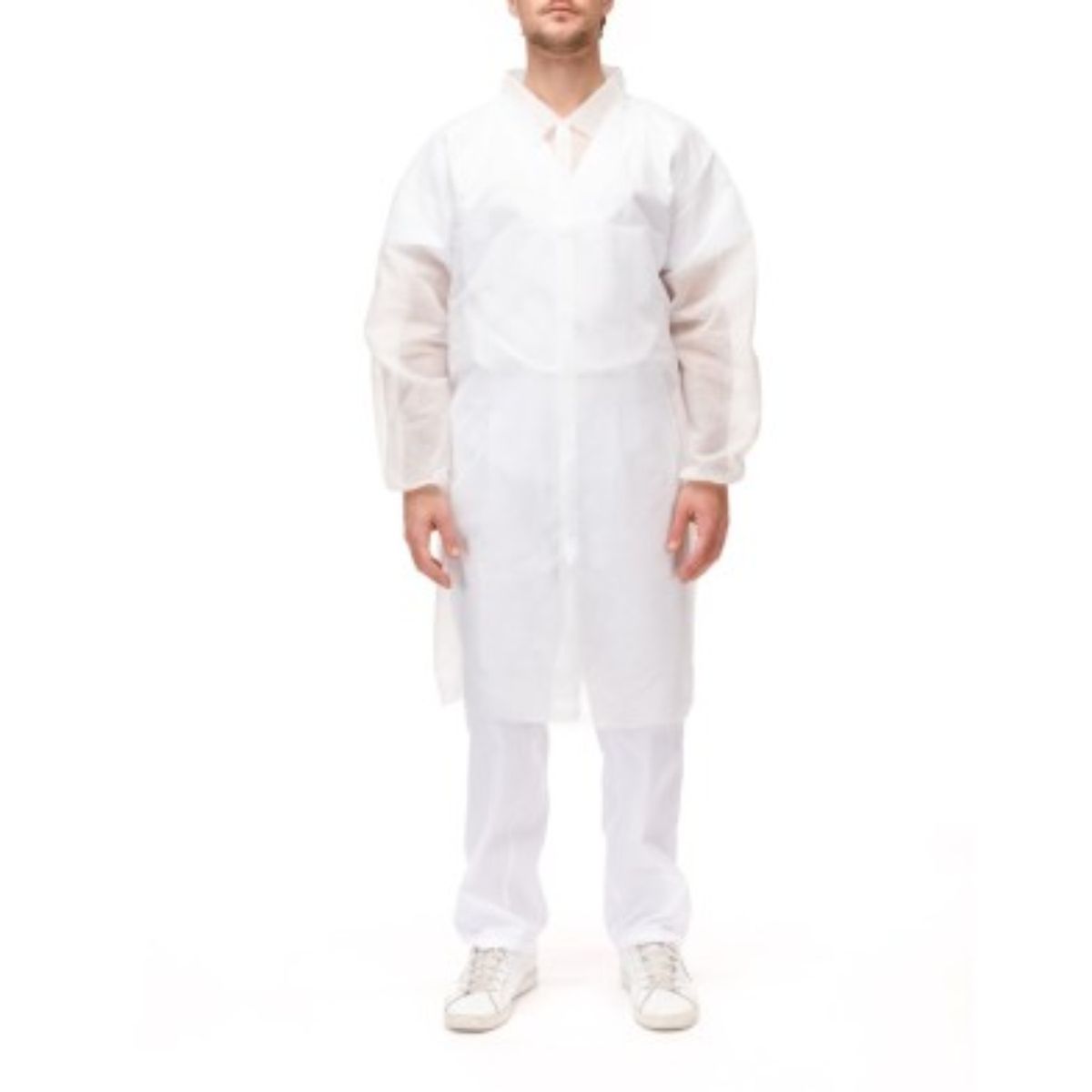 BOTICAMED - Cotona visita tela con velcro Cleancarrier - Pack 10 - Blanco - XXL